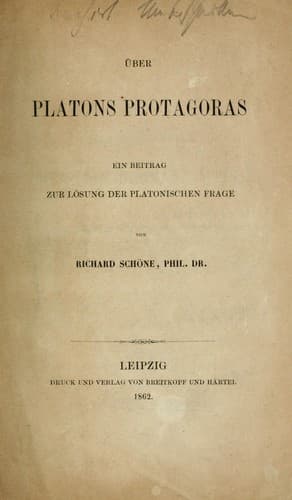 Tapa de Über Platons Protagoras