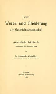 Tapa de Über wesen und gliederung der geschichtswissenschaft