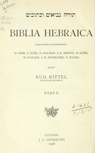 Tapa de Biblia Hebraica ...