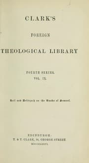 Tapa de Biblical commentary on the Books of Samuel