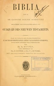 Tapa de Biblia, dat is, de gansche Heilige Schrifture bevattende alle de kanonieke boeken des Ouden en des Nieuwen Testaments