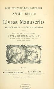Tapa de Bibliothèque des Goncourt