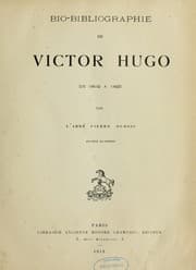 Tapa de Bio-bibliographie de Victor Hugo de 1802 à 1825