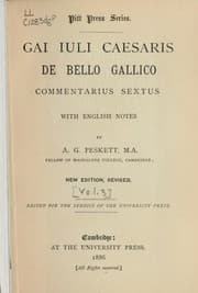 Tapa de De bello Gallico, commentariorum I-VIII