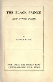 Tapa de The Black Prince, and other poems
