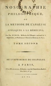 Tapa de Nosographie philosophique