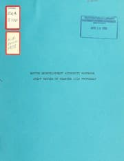 Tapa de Boston redevelopment authority handbook, staff review of chapter 121a proposals