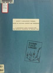 Tapa de Boston's development program: policies on cultural centers and institutions: a background paper prepared for the cultural foundation of Boston, inc