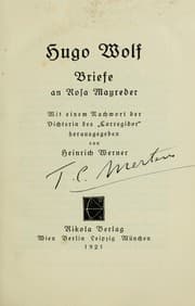 Tapa de Briefe an Rosa Mayreder