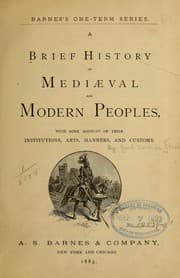 Tapa de A brief history of mediæval and modern peoples
