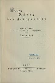 Tapa de Börne der Zeitgenosse