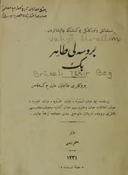 Tapa de Brūsali Ṭāhir Beg
