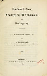 Tapa de Bundes-Reform, deutsches Parlament und Bundesgericht