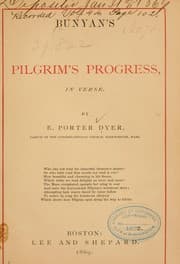 Tapa de Bunyan's Pilgrim's progress, in verse
