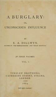 Tapa de A burglary, or, Unconscious influence