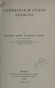 Tapa de Cambridge and other sermons