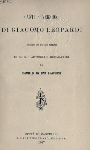 Tapa de Canti e versioni