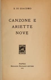 Tapa de Canzone e ariette nove