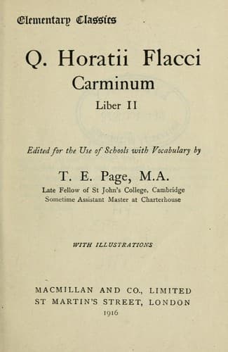 Tapa de Carmina (Odae) liber 2.
