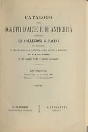 Tapa de Catalogo degli oggetti d'arte e di antichità componenti le collezioni di G. Pacini di Firenze e delle quali la vendita avrà luogo a Firenze, 25 via de' Fossi, il 25 Aprile 1892 e giorni seguenti