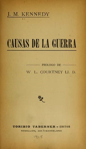 Tapa de Causas de la guerra