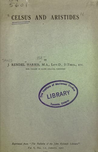 Tapa de Celsus and Aristides