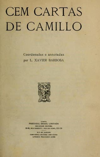 Tapa de Cem cartas de Camillo