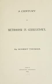 Tapa de A century of Methodism in Germantown