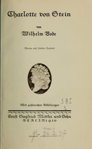 Tapa de Charlotte von Stein