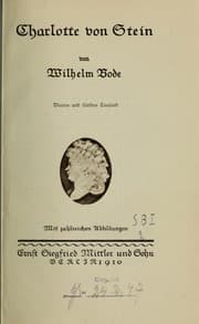 Tapa de Charlotte von Stein