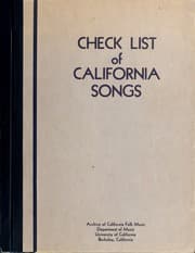 Tapa de Check list of California songs