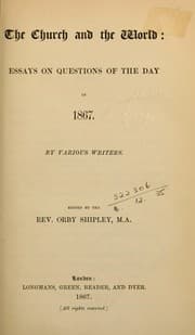Tapa de The Church and the world; essays on questions of the day in 1866