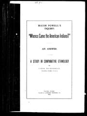 Tapa de Whence came the American Indians?