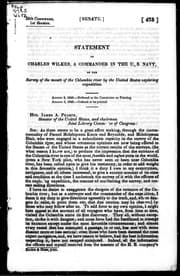 Tapa de Statement of Charles Wilkes, a commander in the U.S. Navy, of the survey of the mouth of the Columbia River