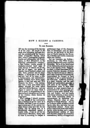 Tapa de How I killed a cariboo