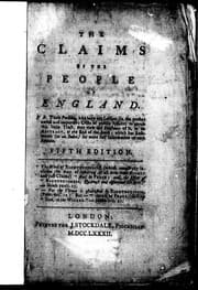 Tapa de The claims of the people of England. ..