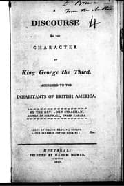 Tapa de A discourse on the character of King George the Third