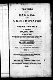 Tapa de Travels through Canada, and the United States of North America, in the years 1806, 1807, & 1808