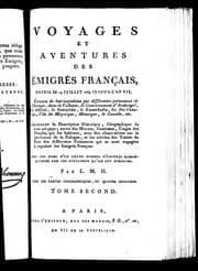 Tapa de Voyages et aventures des émigrés français