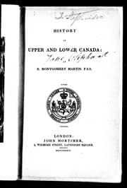 Tapa de History of Upper and Lower Canada