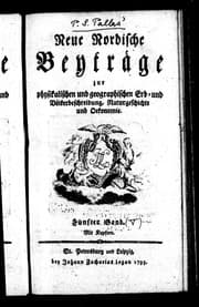 Tapa de Neue nordische Beyträge zur physikalischen und geographischen Erd-und Völkerbeschreibung, Naturgeschichte und Oekonomie