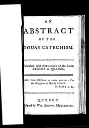 Tapa de An abstract of the Douay catechism