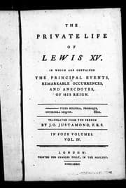 Tapa de The private life of Louis XV