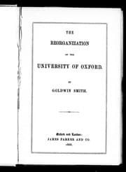 Tapa de The reorganization of the University of Oxford