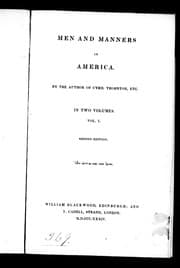 Tapa de Men and manners in America