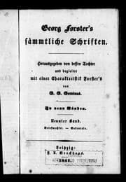 Tapa de Georg Forster's sämmtliche Schriften