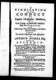 Tapa de A vindication of the conduct of Captain Christopher Middleton, in a late voyage on board His Majesty's ship the Furnace, for discovering a north-west passage to the Western American ocean ...