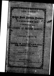 Tapa de The union of the British North American provinces considered