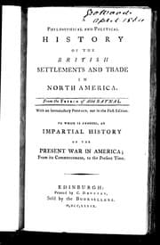 Tapa de Philosophical and political history of the British settlements and trade in North America