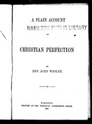 Tapa de A plain account of Christian perfection